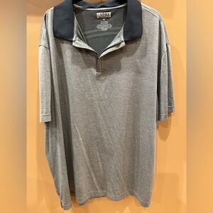 Duluth Trading Breezeshooter Men Two-Tone Gray Polo Shirt 1/4 Zip Performance XL